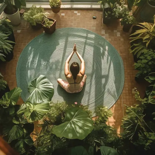 Meditation garden at The Oryza