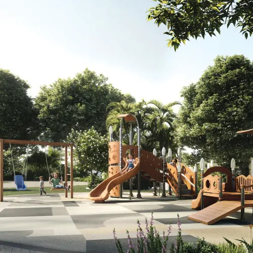 Outdoor kids play area at The Oryza