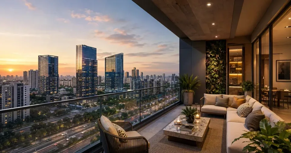 Luxury apartment in Gurgaon with modern high-rise towers and premium residential community