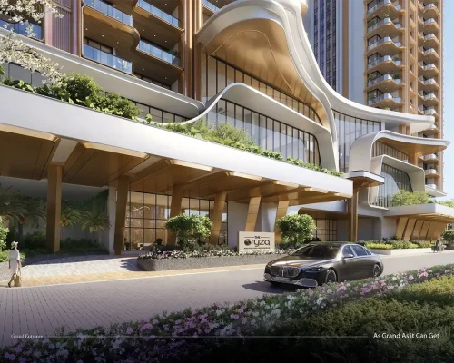 The Oryza arrival court with signature entrance facade